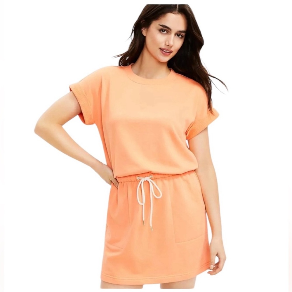 Lou & Grey Orange Casual Cuffed Sleeve Dress